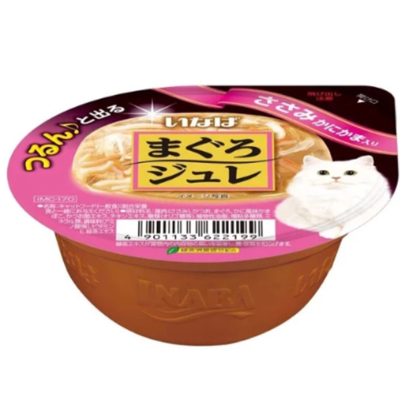 Ciao - Soft Jelly Cup Tuna Topping Chicken Fillet & Crab Stick - Pet Servo