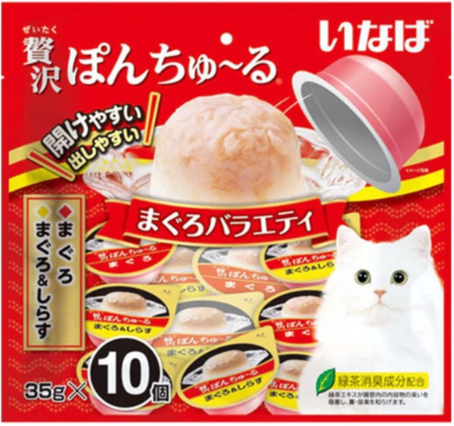 Ciao - Zeitaku Pon Churu 10P Tuna Variety 35gx10 - Pet Servo