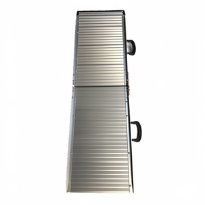 Metallic pet ramp on a white background at Pet Servo