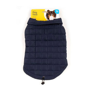 Dats - Quilted Dog Vest 30cm Medium Blue - Pet Servo