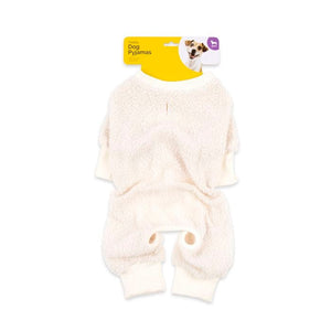 Dats - Teddy Fleece Dog Vest 35cm Medium White - Pet Servo-1