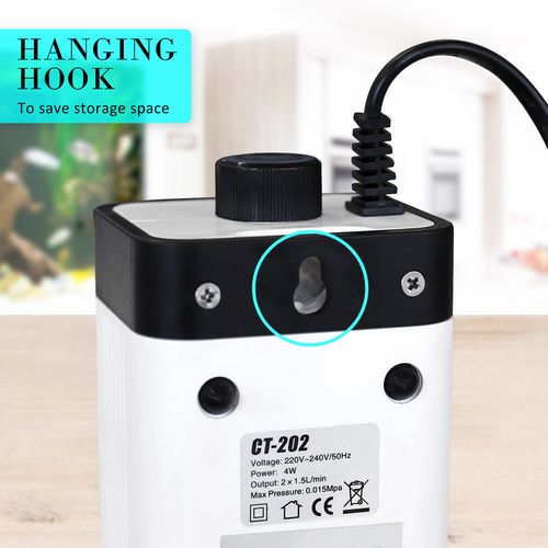 Dynamic Power - Aquarium Air Pump Oxygen 2 Outlet 180L/H 4W  - petservo-2