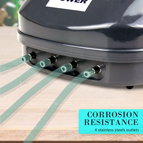 Dynamic Power Aquarium Air Pump Oxygen 4 Outlet 360L/H 13W - petservo-2