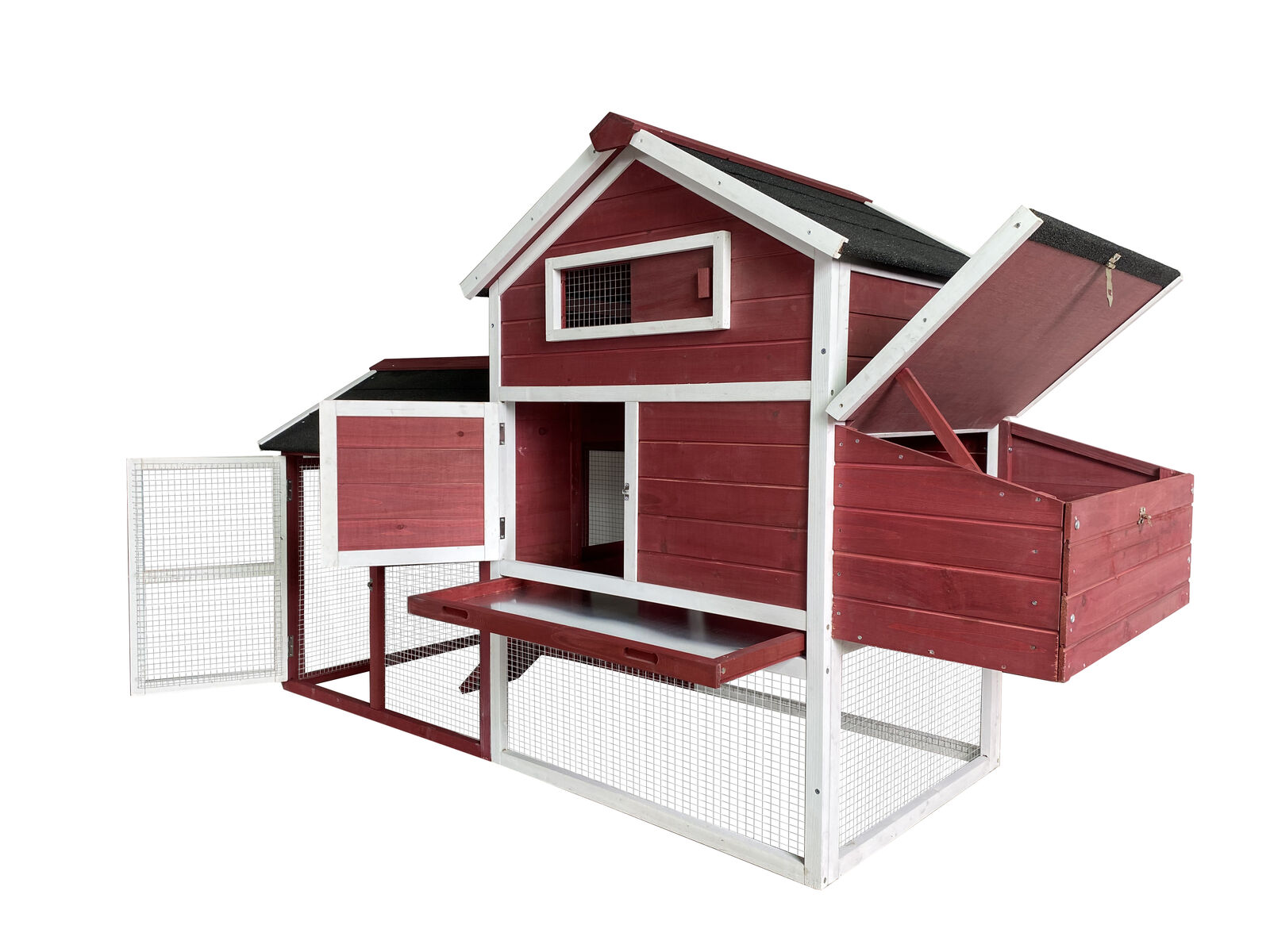 YES4PETS – Red Large Multi-Pet Hutch Versatile Use -Petservo