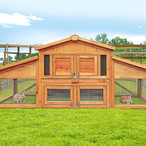 YES4PETS - Large 169cm Wooden Chicken Coop & Rabbit Hutch - Pet Servo