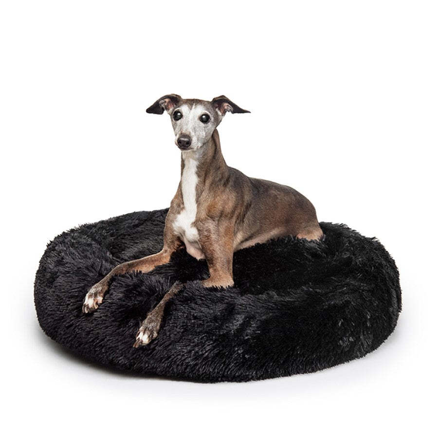 Fur King - "Aussie" Calming Dog Bed Black Medium 80cm - Pet Servo