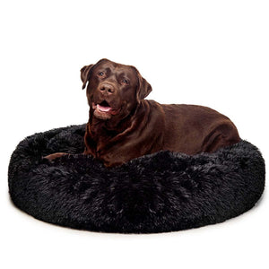 Fur King - "Aussie" Calming Dog Bed Blak Large 100cm - Pet Servo