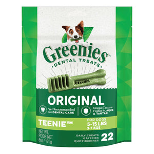 Greenies dental treats 170g packaging for dogs with a green and white design at Pet Servo