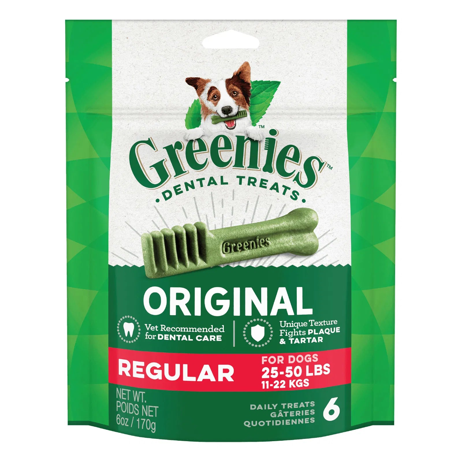 Greenies - Original Dental Treats For Dogs - Regular (11-22 kg)