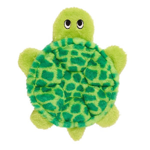 Green plush turtle toy on a white background at Pet Servo