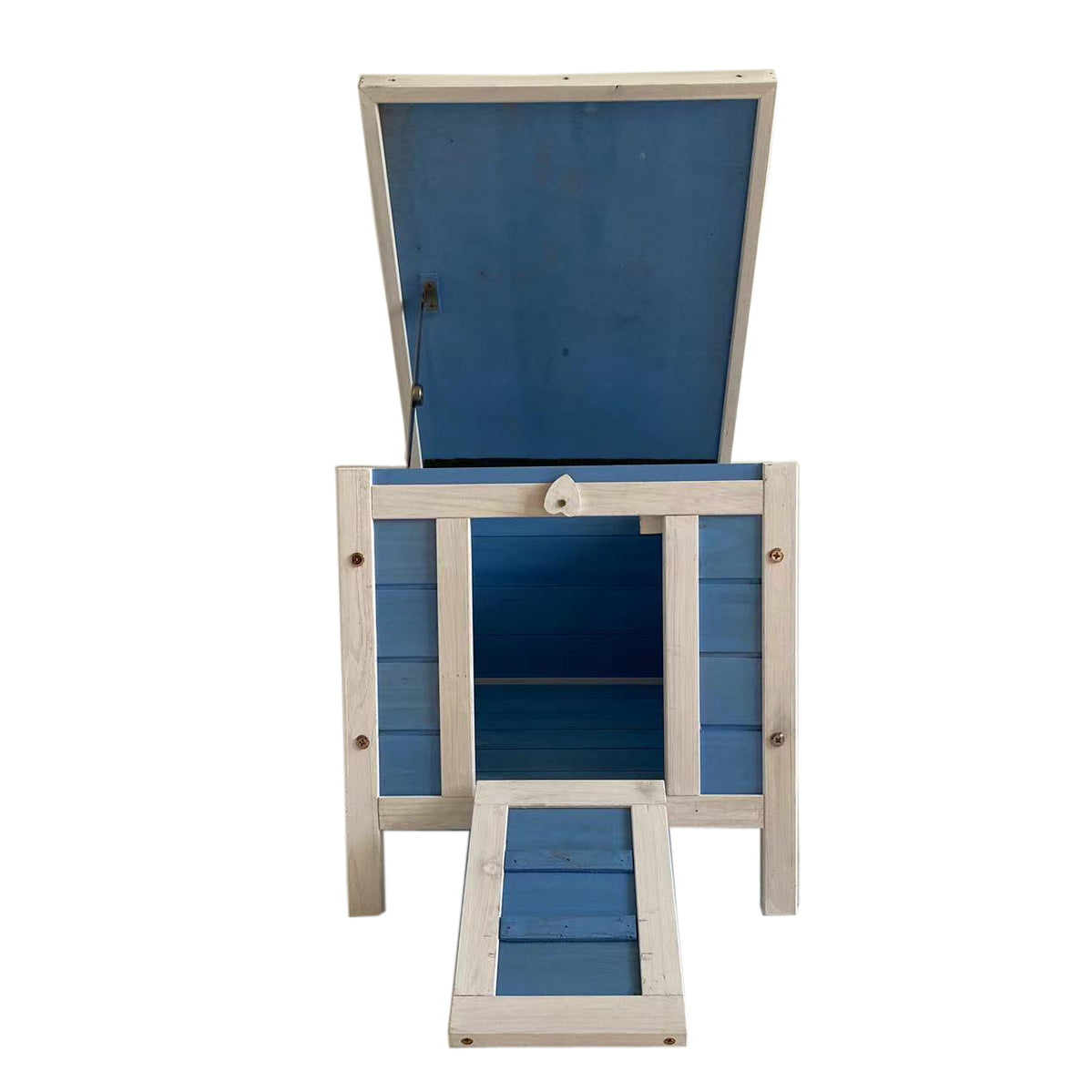 YES4PETS - Blue & White Small Chicken Coop Rabbit Hutch Ferret Cage Guinea Pig Dog Cat Nesting Box