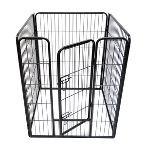YES4PETS - 4-Panel 100cm Pet Playpen Fence with Door - Pet Servo
