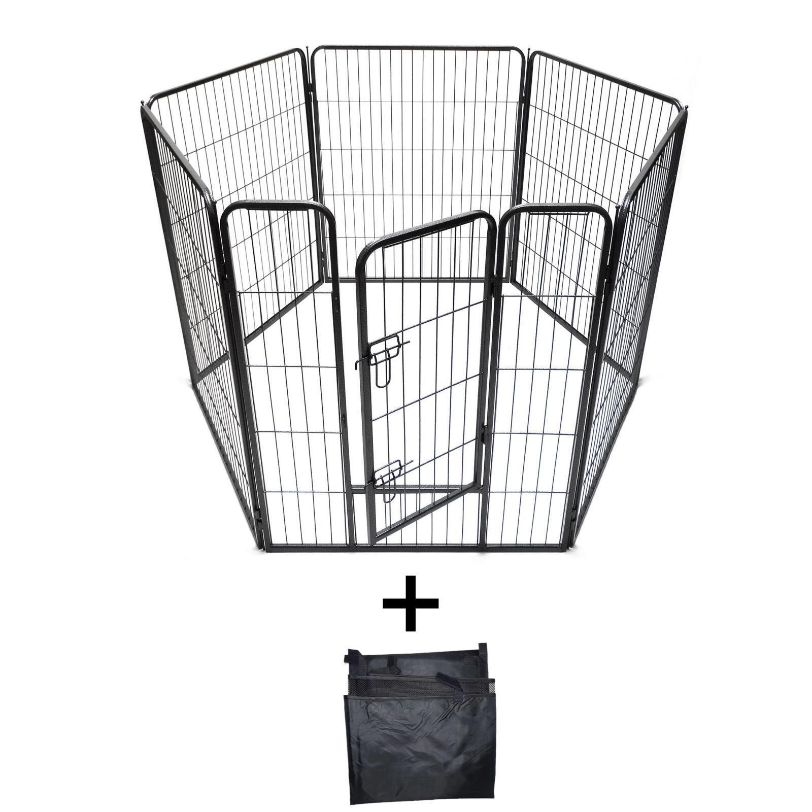 YES4PETS - 6 Panel 100cm Pet Playpen Extension w/ Cover - Pet Servo