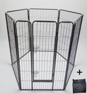 YES4PETS - 6-Panel 120cm Pet Playpen with Cover Fence - Pet Servo