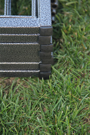 Metal step platform on grass at Pet Servo