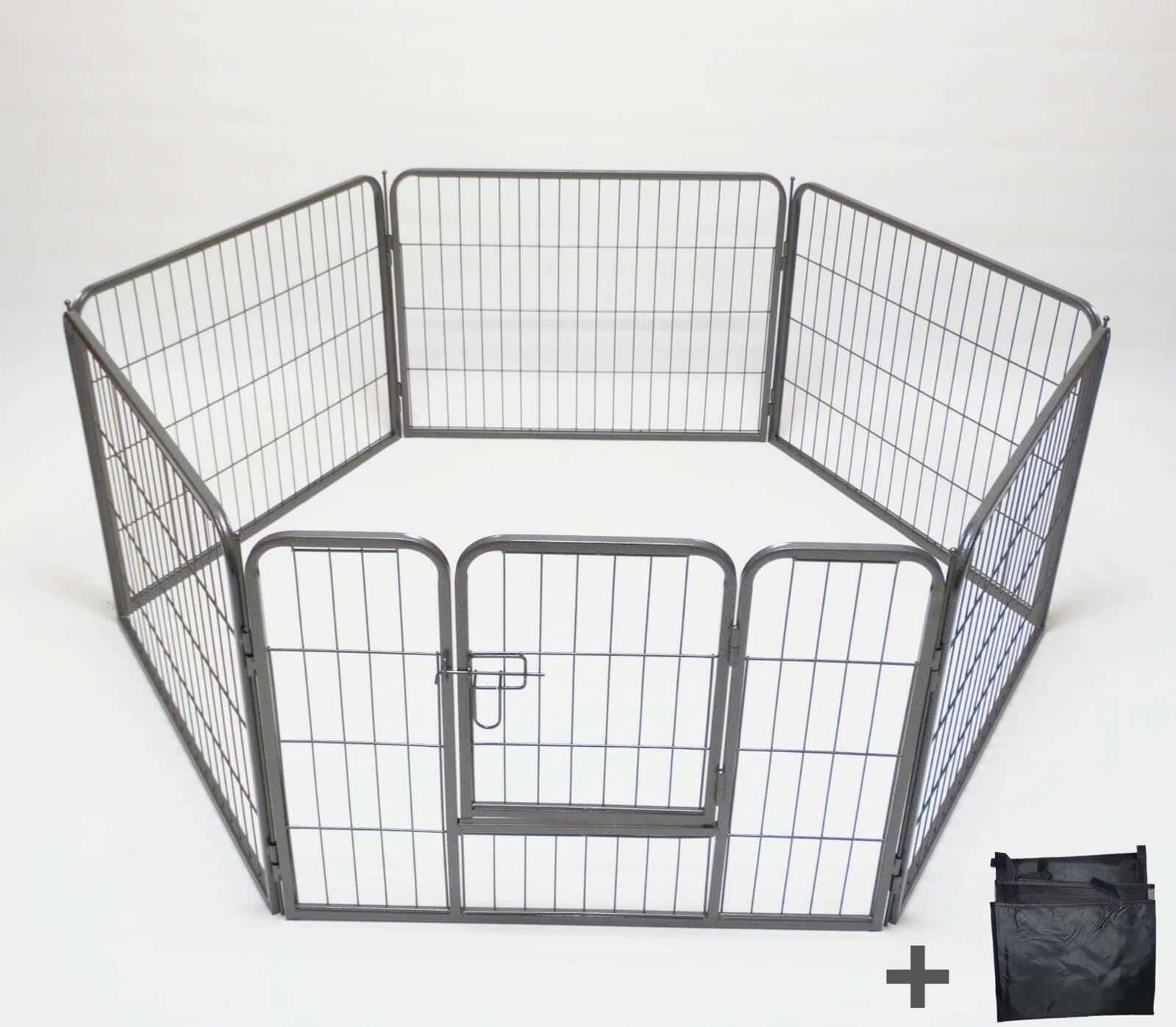 YES4PETS - 6 Panel 60cm Pet Playpen Fence with Cover - Pet Servo