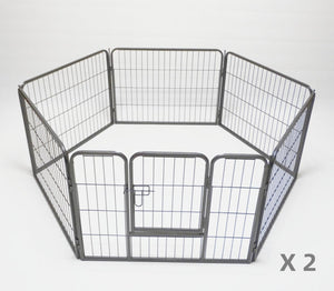 YES4PETS - 2x6-Panel 60cm Heavy Duty Pet Playpen - Pet Servo