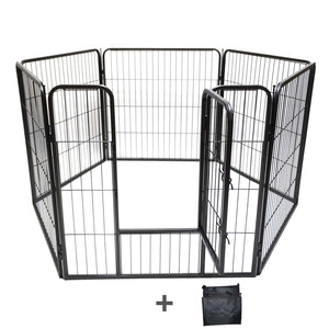 YES4PETS - 6 Panel 80cm Pet Playpen Fence with Cover - Pet Servo