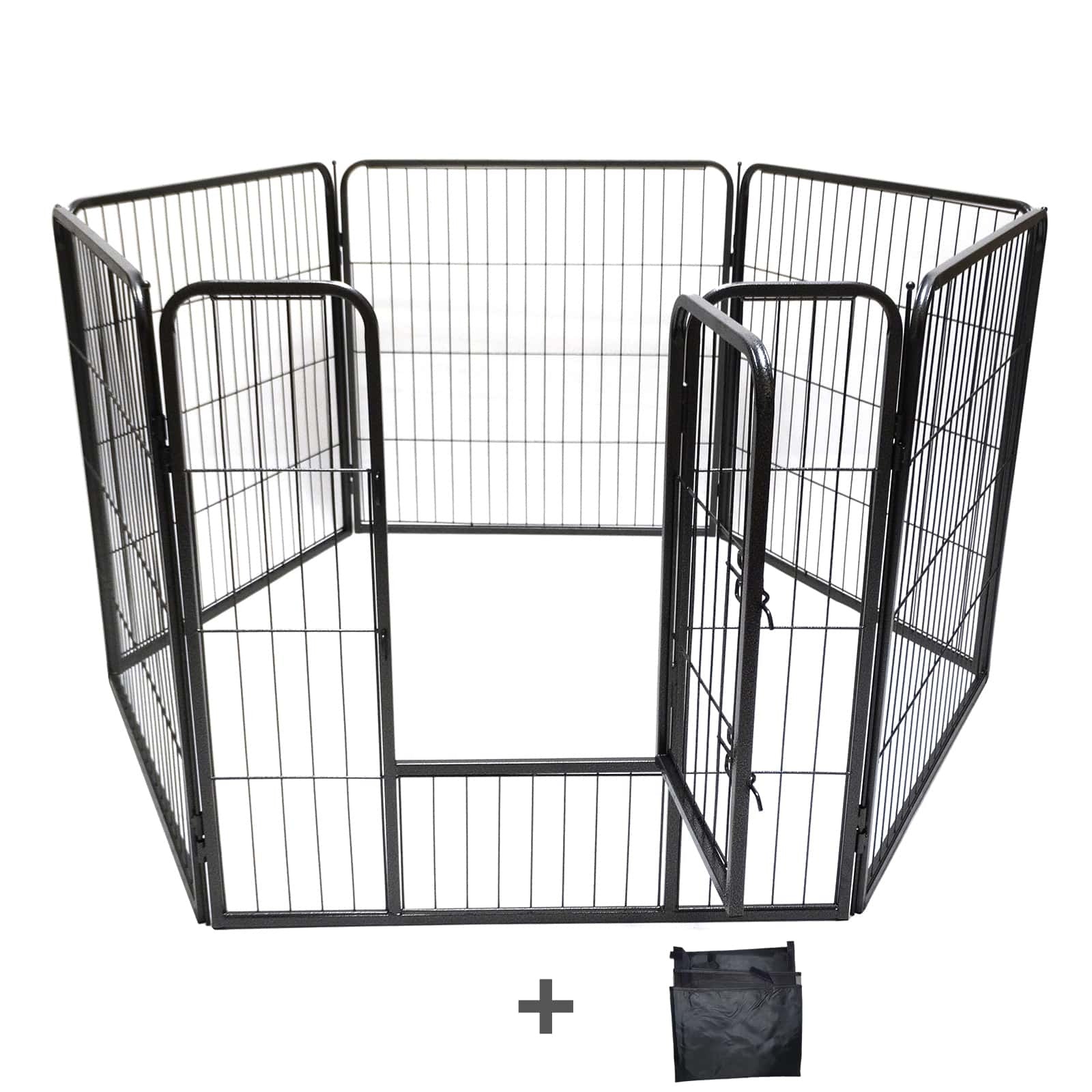 YES4PETS - 6 Panel 80cm Pet Playpen Fence with Cover - Pet Servo
