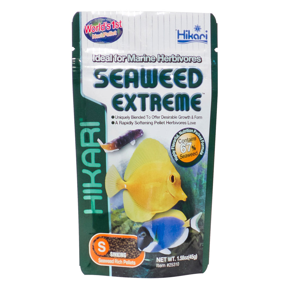 Hikari Seaweed Extreme fish food packaging with a fish on the label at Pet Servo