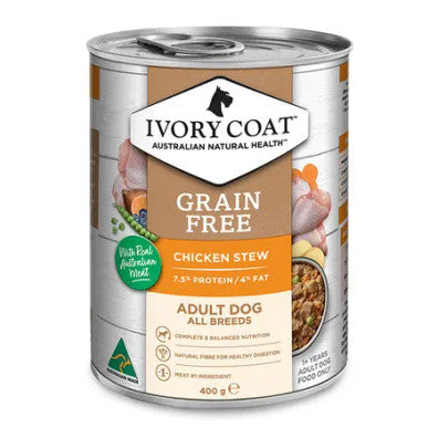 Ivory Coat - Wet Dog Food Chicken Stew 400gm x 12pack
