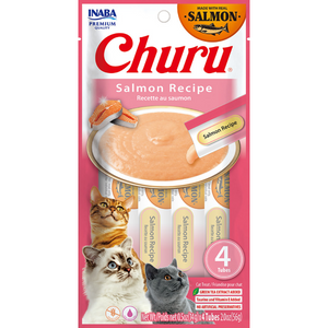 INABA - Churu Salmon Recipe 56g (14g X 4 Tubes) - Pet Servo