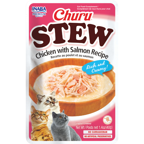 INABA - Churu Stew Chicken with Salmon Recipe 40g - Pet Servo