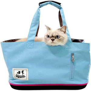 Ibiyaya Canvas Pet Carrier Tote for Pets up to 7kg Sky Blue - petservo-1