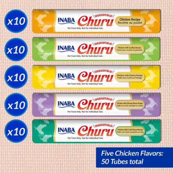 Inaba - Churu Chicken Variety BOX 700g (14g X 50 Tubes) - Pet Servo