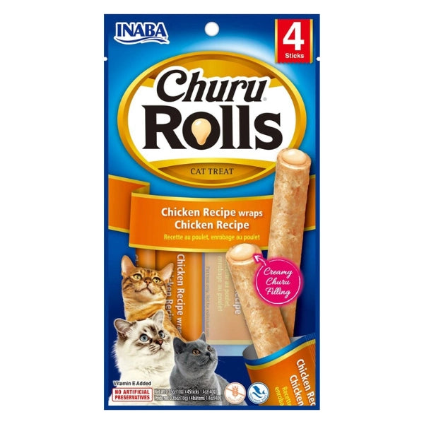 Inaba - Churu Roll Chicken Recipe Wraps Chicken Recipe - Petservo