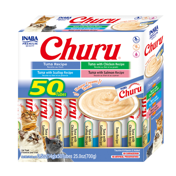 Inaba - Churu Tuna Varieties BOX 700g (14g X 50 Tubes) - Pet Servo