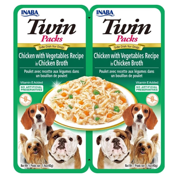 Inaba - Twins Packs Chicken with Vegetables Recipe in Chicken Broth - Petservo