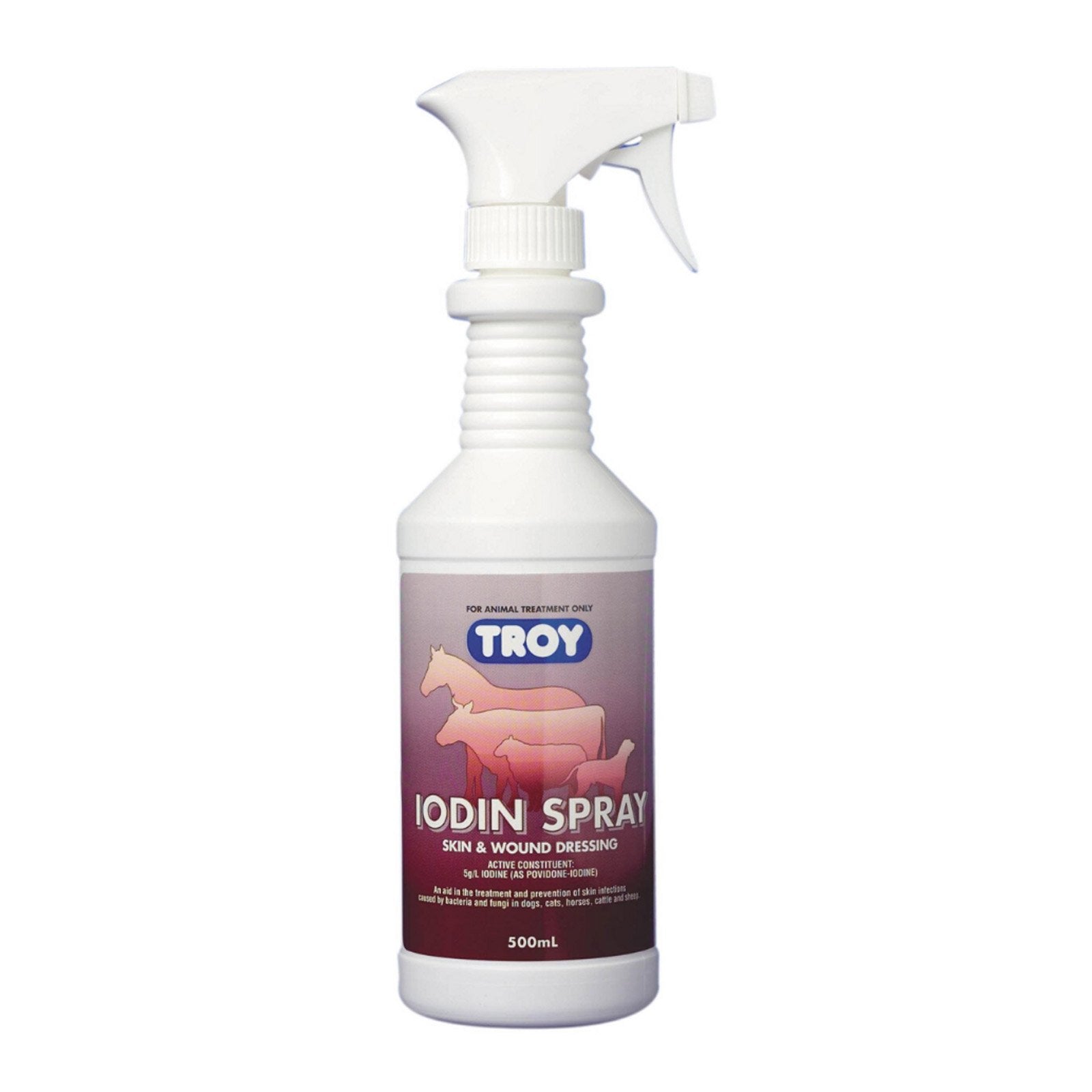 Troy Iodin Spray bottle on a white background at Pet Servo