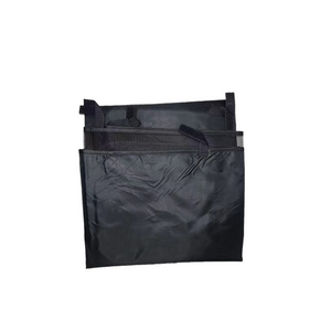 Black bag with a zipper on a white background at Pet Servo