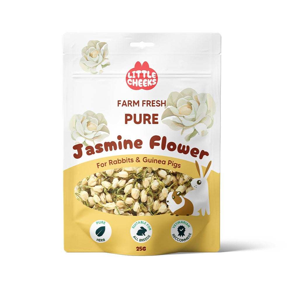Little Cheeks - Farm Fresh Pure Jasmine Flower 25g for Rabbits& Guinea pigs