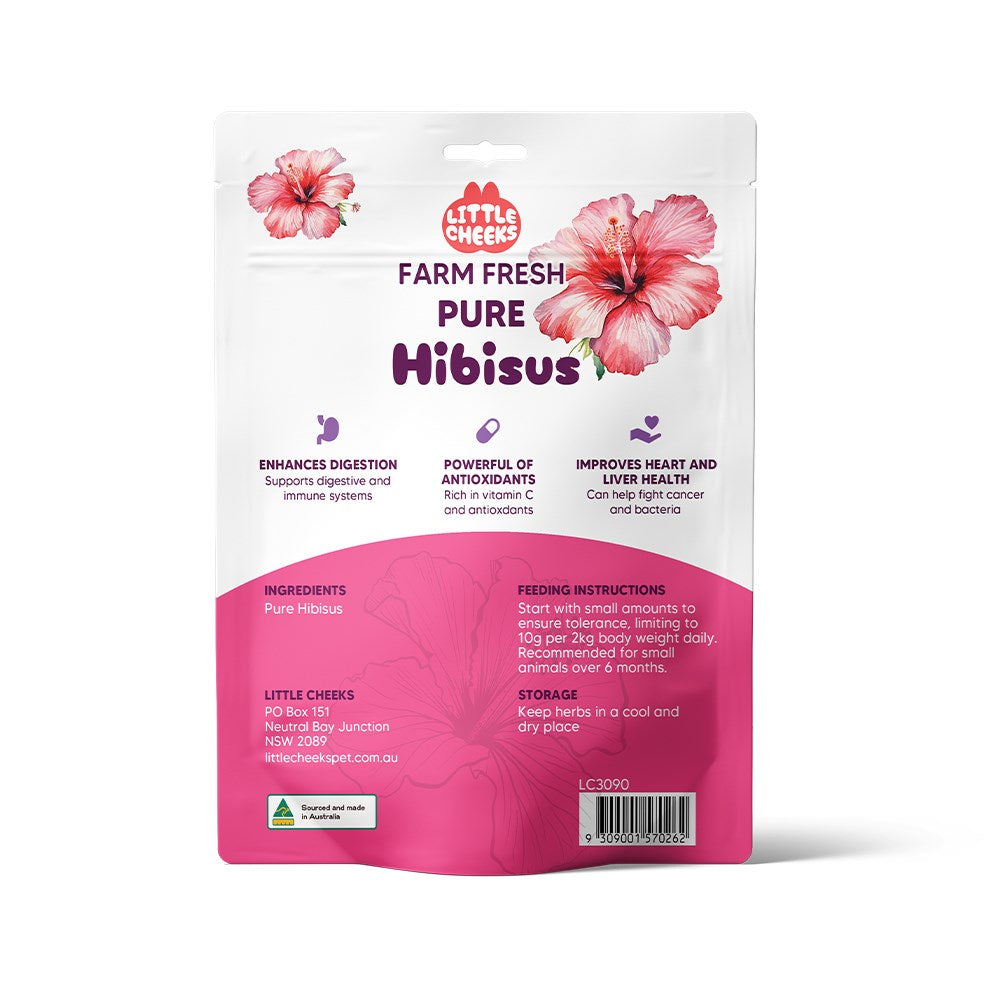 Little Cheeks - Farm Fresh Pure Hibiscus 35g for Rabbits& Guinea pigs