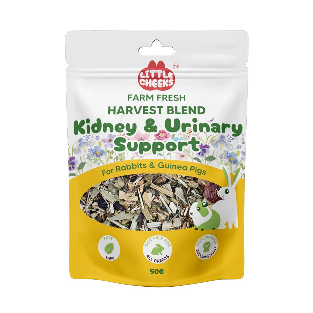 Little Cheeks - Farm Fresh Harvest Blend Kidney & Urinary Support 50g for Rabbits& Guinea Pigs at Pet Servo