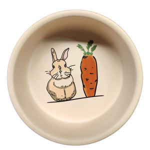 Lepets - Frost Rabbit & Carrot Ceramic Bowl 13.5cm - Pet Servo