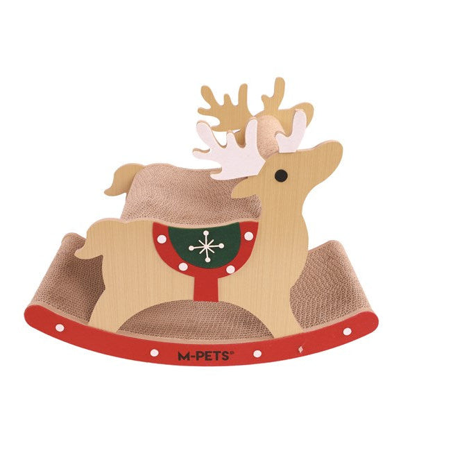 M-PETS - MOOSE Cat Scratcher 52 x 24.8 x 39 cm (White & Red) at Pet Servo