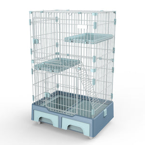 Pet cage with multiple levels on a white background at Pet Servo