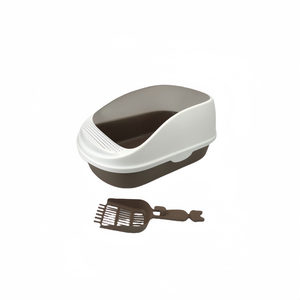 YES4PETS - Large Deep Blue Cat Litter Box with High Wall & Scoop - Pet Servo