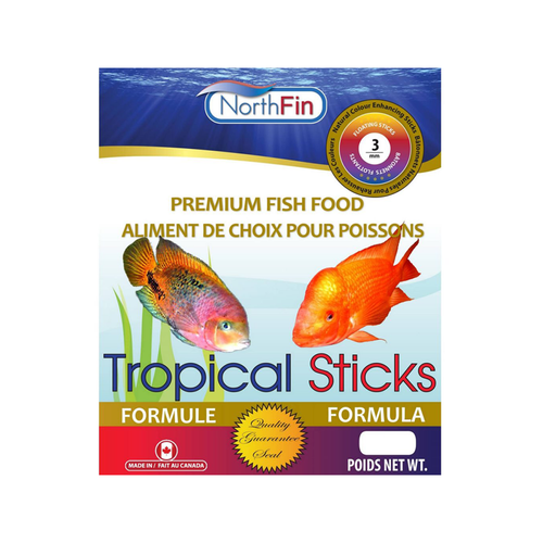 Northfin - Tropical Sticks Fish Food 3mm 500 g - petservo