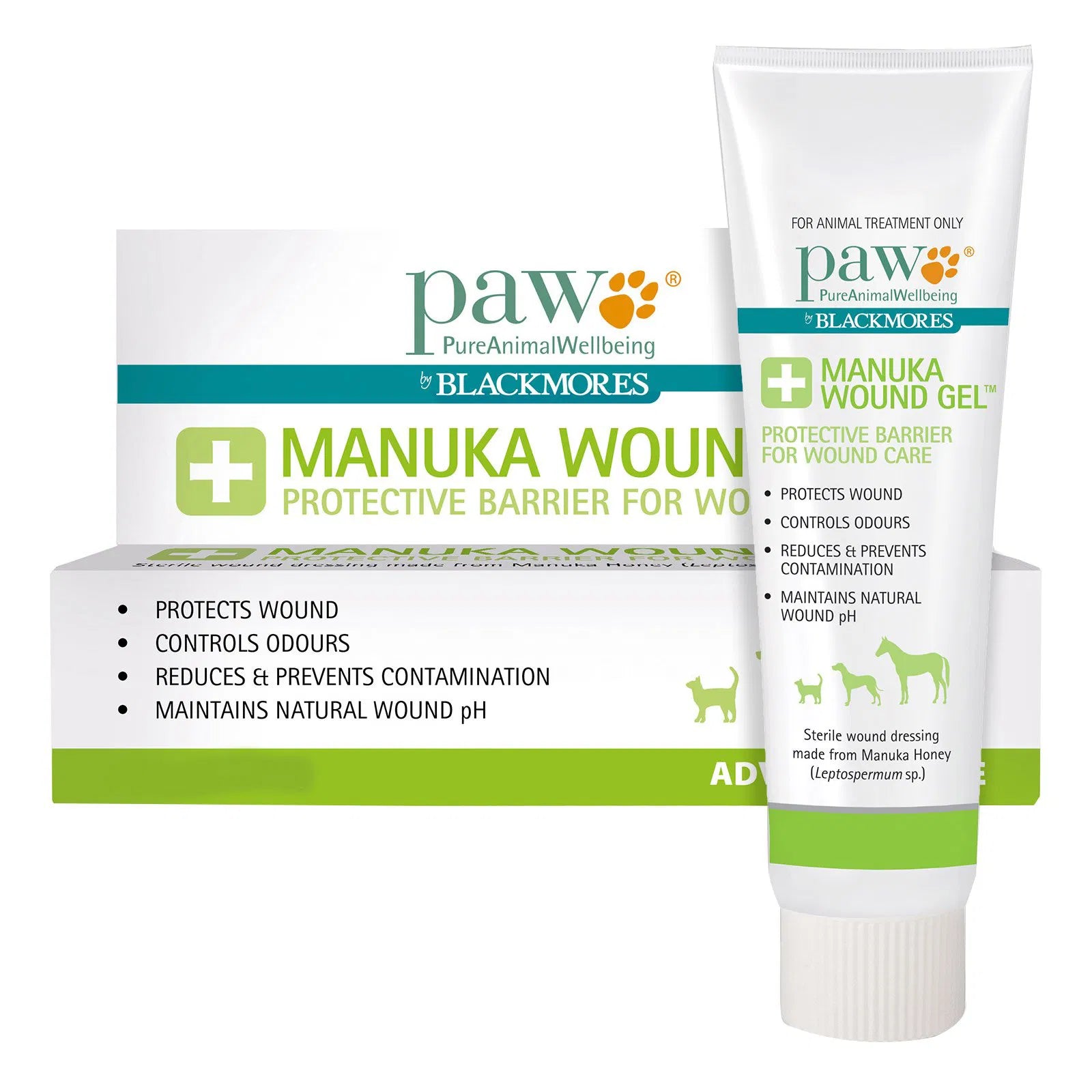 Manuka Wound Gel packaging with Blackmores branding on a white background at Pet Servo