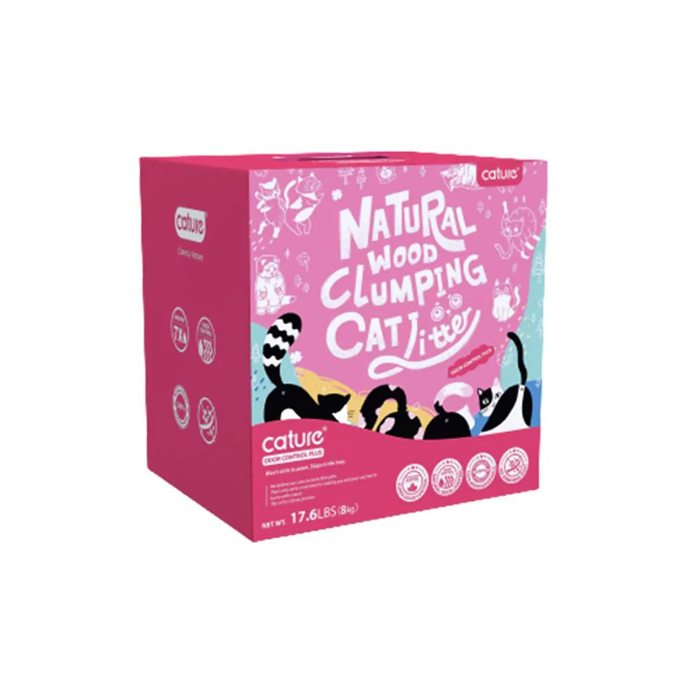 CATURE - Wood Clumping Cat Litter Odour Control Plus 20L/8Kg