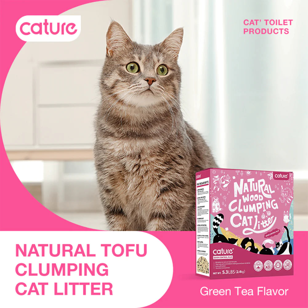 CATURE - Wood Clumping Cat Litter Odour Control Plus 6L/2.4Kg