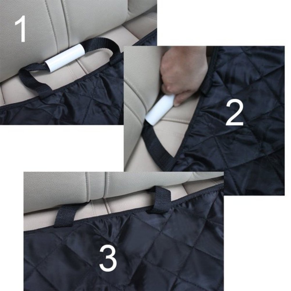 YES4PETS - Waterproof Premium Pet Back Car Seat Cover Hammock NonSlip Mat Protector + Free Pet Seat Belt
