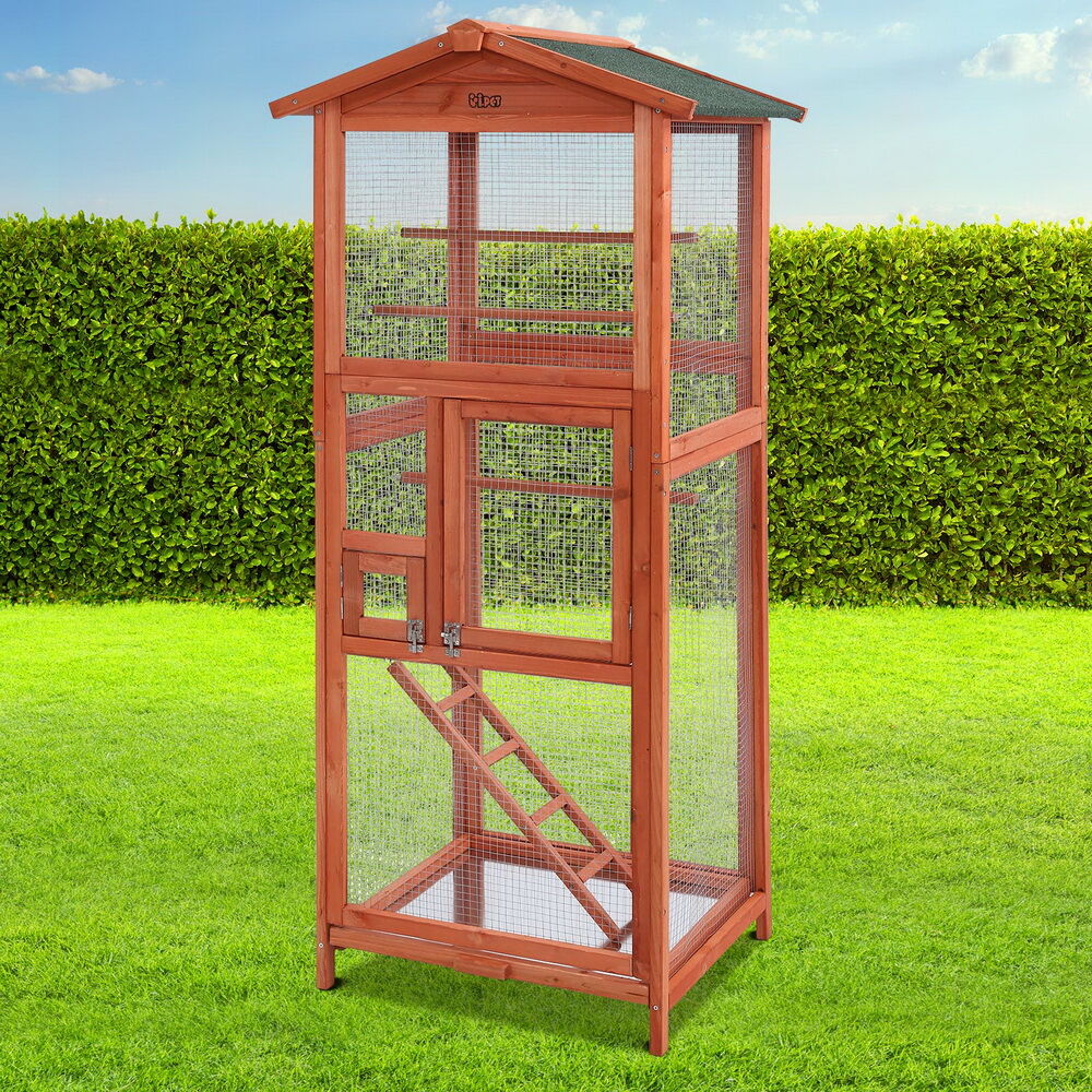 I. Pet - XL Wooden Bird Cage 168cm for Parrots & Pets - Petservo