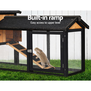 I Pet - Large 165cm Wooden Chicken Coop & Rabbit Hutch - Pet Servo