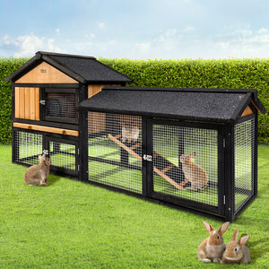 I Pet - Large 165cm Wooden Chicken Coop & Rabbit Hutch - Pet Servo