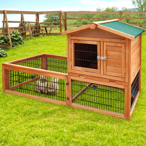 I Pet - Large 155cm Wooden Chicken Coop & Rabbit Hutch - Pet Servo